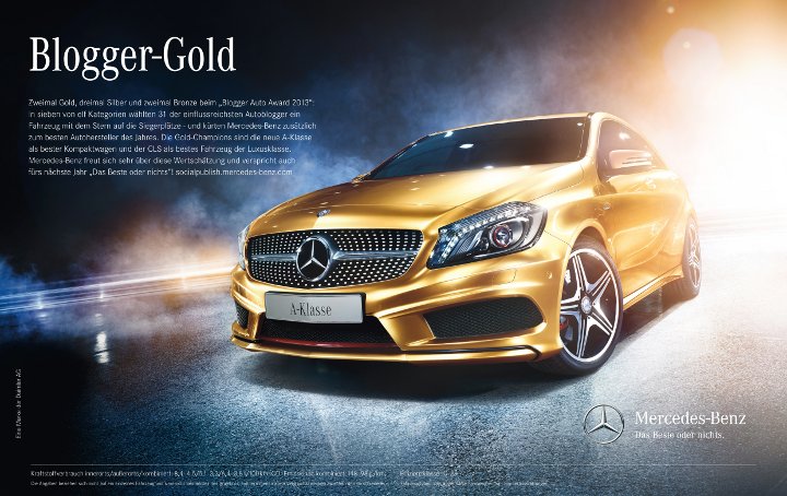 Auto Awards 2013 - Blogger-Gol Mercedes-Benz