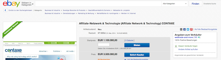 CONTAXE bei ebay - 1.5.2014